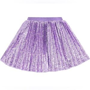 Cilucu Girls Skirt Sequin Pleated Skort Sparkle Mini Skirt